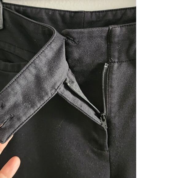 Eileen Fisher Rayon Nylon Stretch Wide Leg Ponte Pants Black Large - Picture 7 of 11